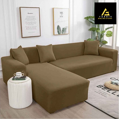 L-shape Sofa Covers-Chocolate