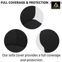 L-shape Sofa Covers-Black